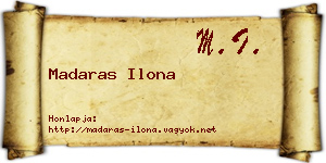 Madaras Ilona névjegykártya